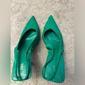 Green Cheetah Zara Heels